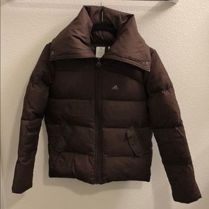 Adidas high collar down puffer jacket